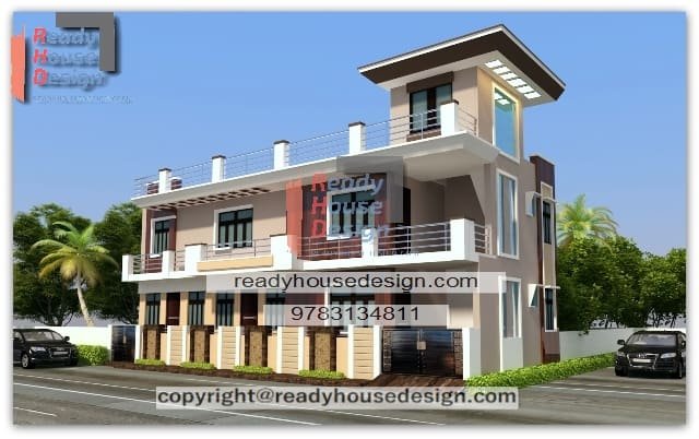 60×25-ft-house-model-front-view-two-floor-plan-elevation