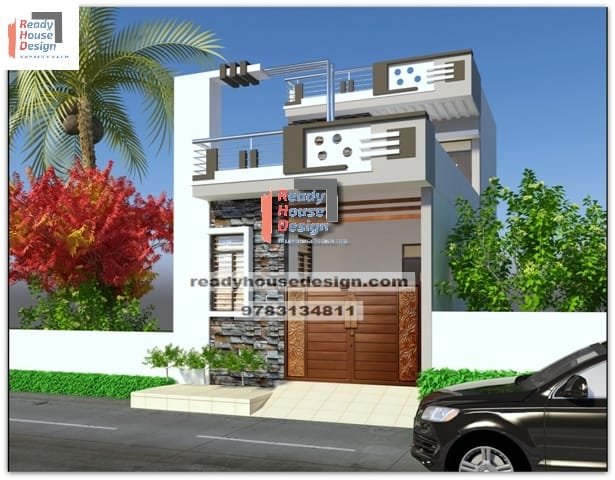 small house front elevation design for single floor