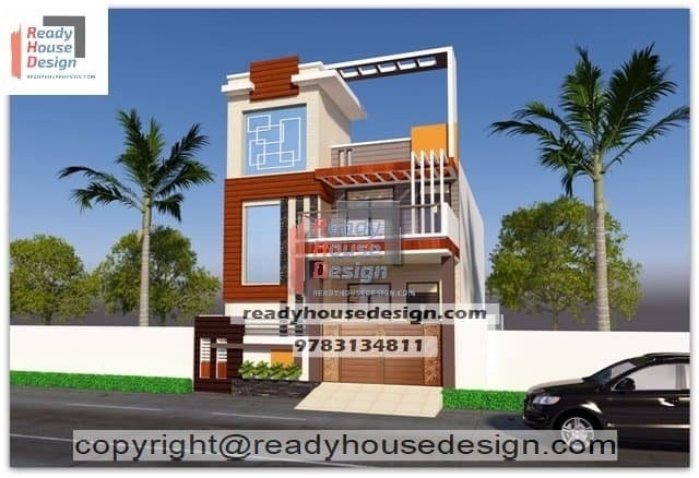 22×45-ft-house- elevation-two-floor-home-plan