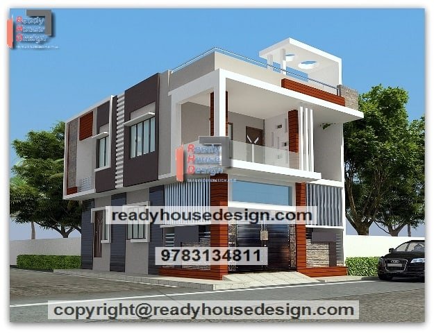 25×40 ft front elevation design two story plan