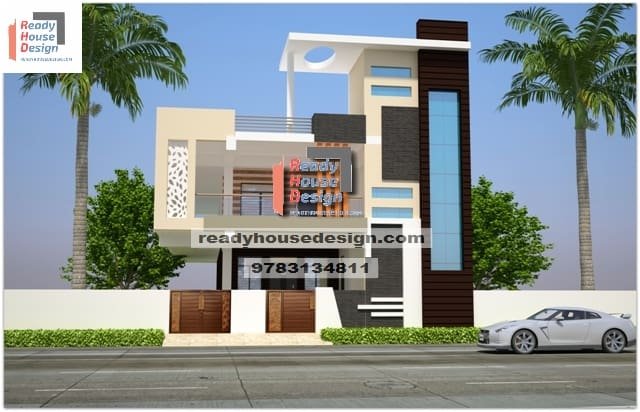 40×40 ft two floor home elevation latest design