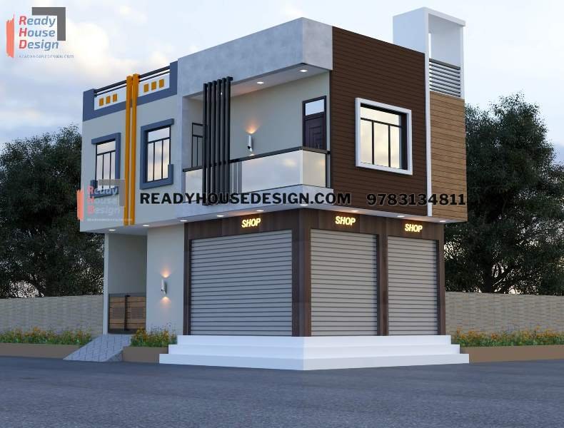 2 floor house front design
