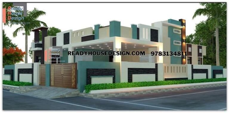 house front design indian style simple