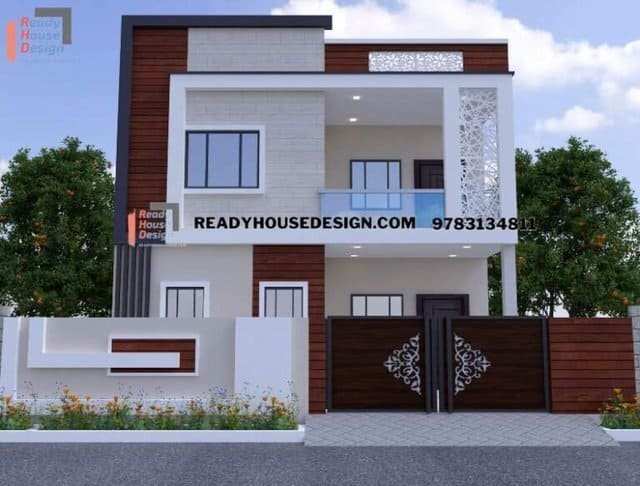 simple village house front design in india