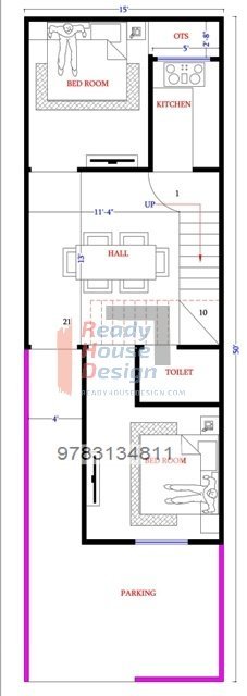 15×50-house-plan-west-facing