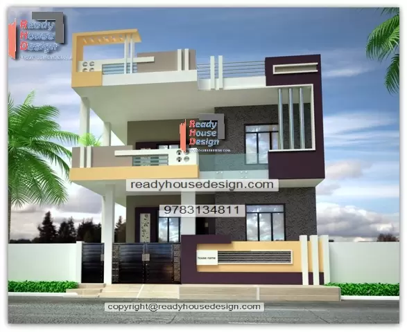 27×50-ft-home-design-3d-two-floor-plan-elevation
