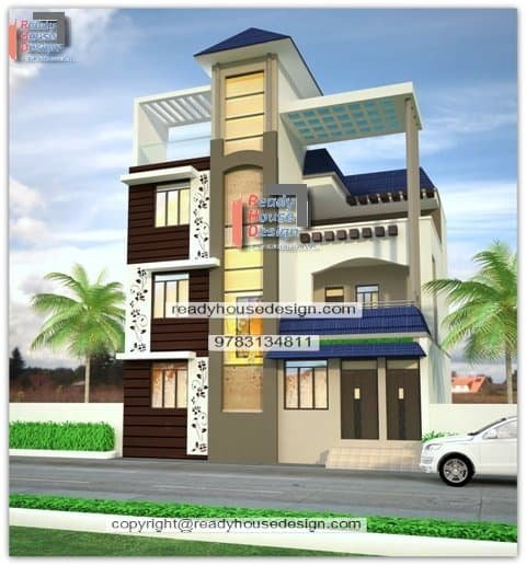 35×40-ft-front-elevation-design-for-small-house-triple-story-plan