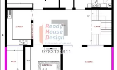house plan 40×45 ft
