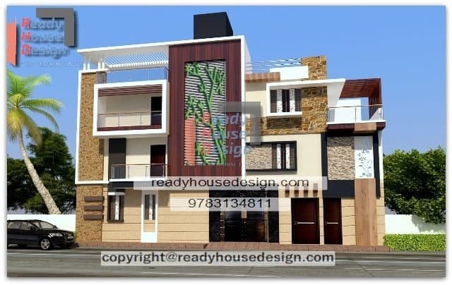 40×65-ft-house-model-design-triple-floor-plan-elevation-1