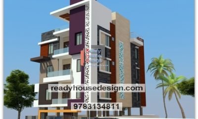 elevation design of building 4 floor