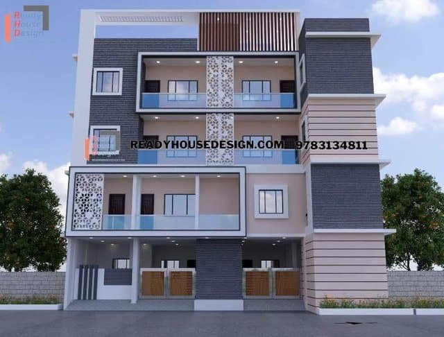 front-design-in-home-four-story